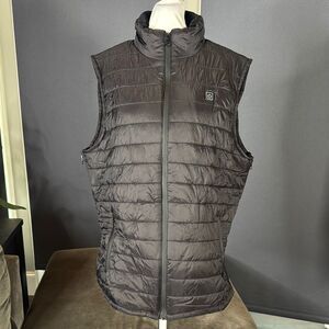 Unisex Black Quilted Puffer Heated Vest Zip Front Size XL NEW